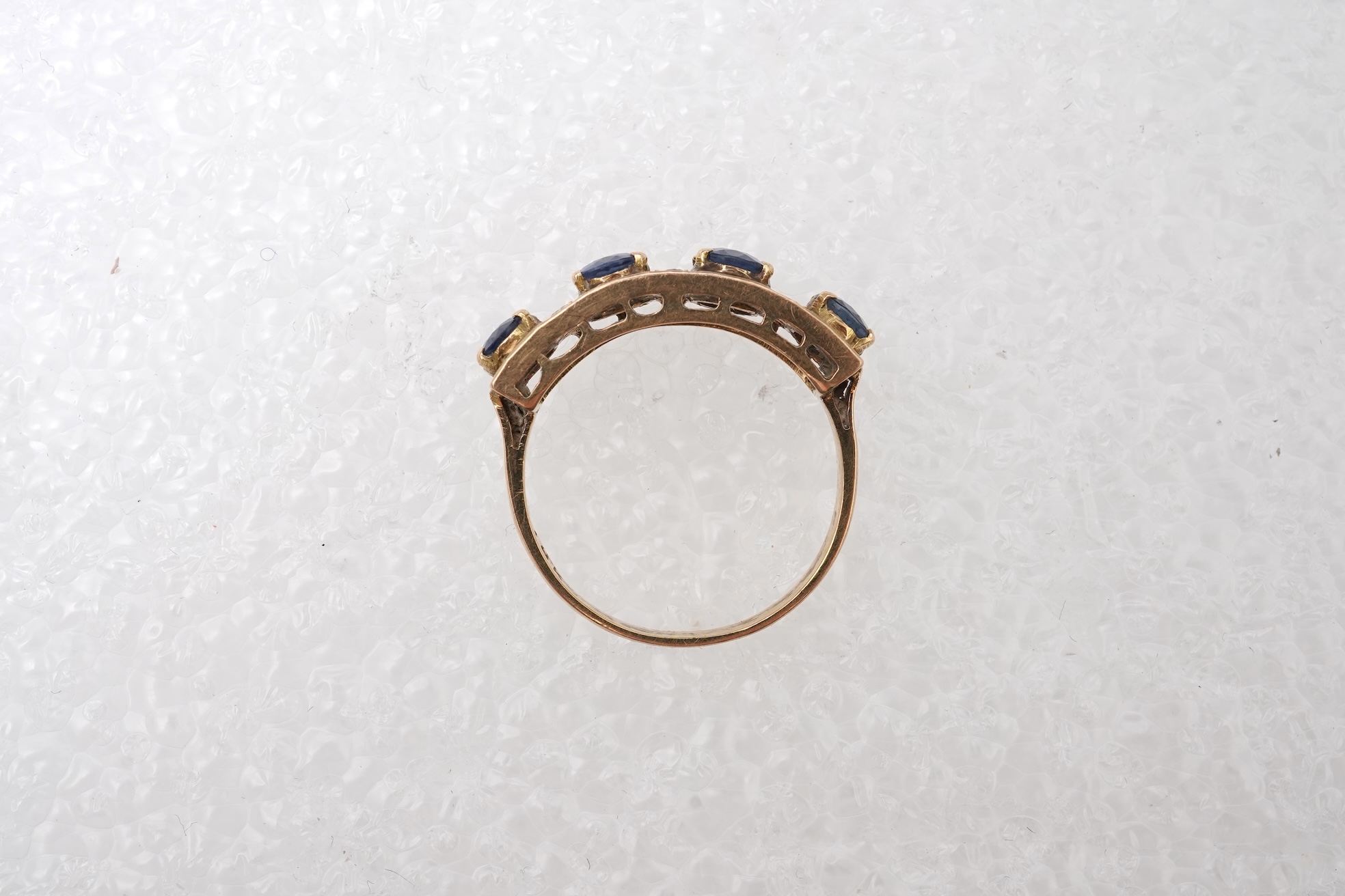 A sapphire and diamond ring